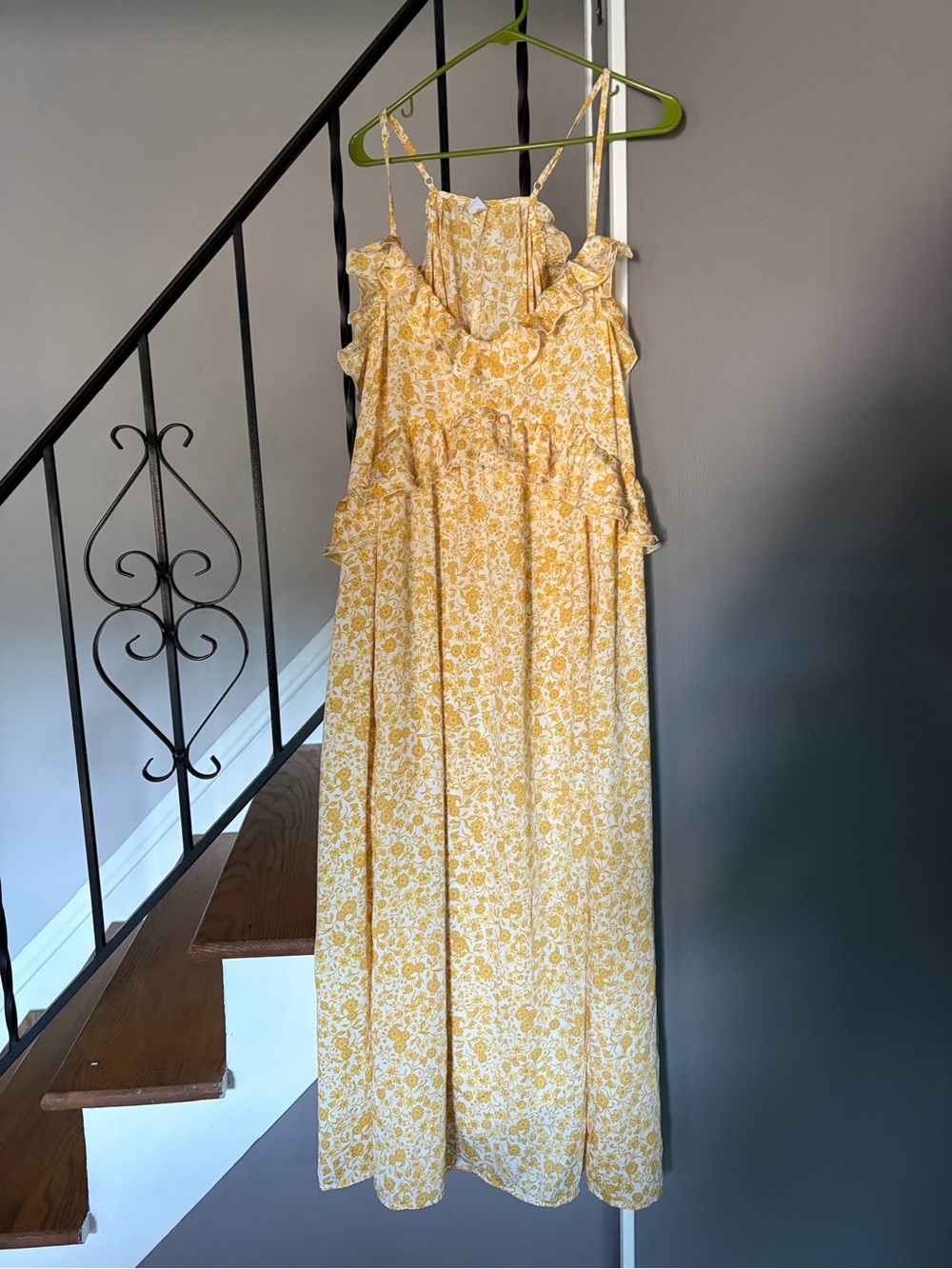 Old Navy Yellow Floral Ruffle Sundress for Girls